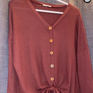 waffle knit sweater